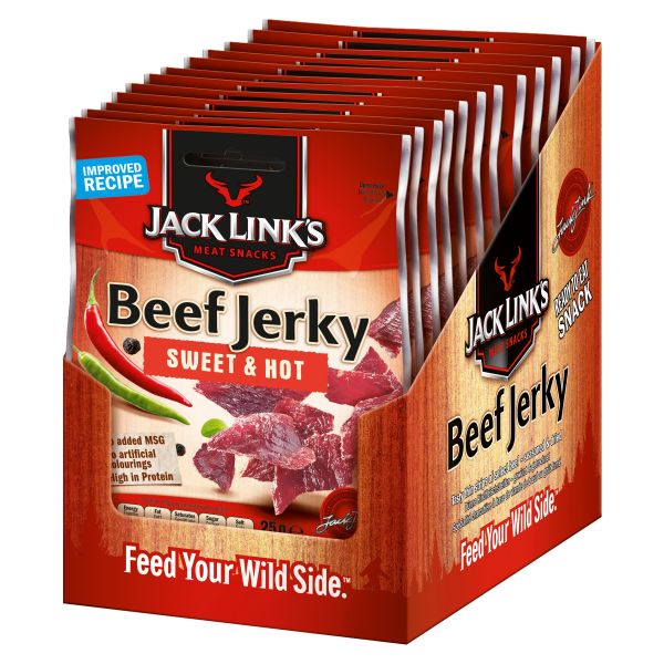 Jack Links Beef Jerky Sweet and Hot 25 g - 12 unids.