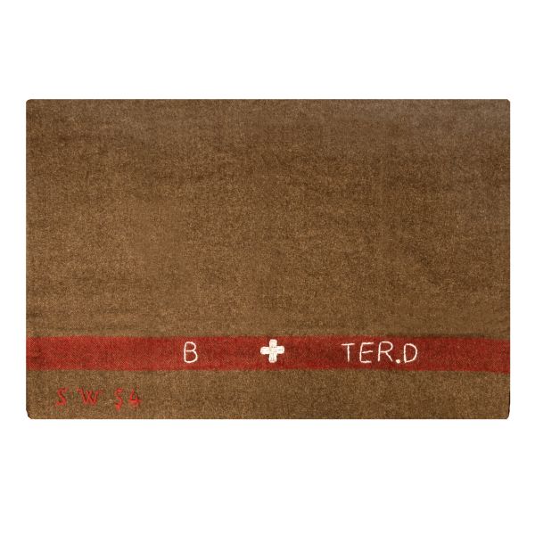 Manta de lana suiza Repro marrón