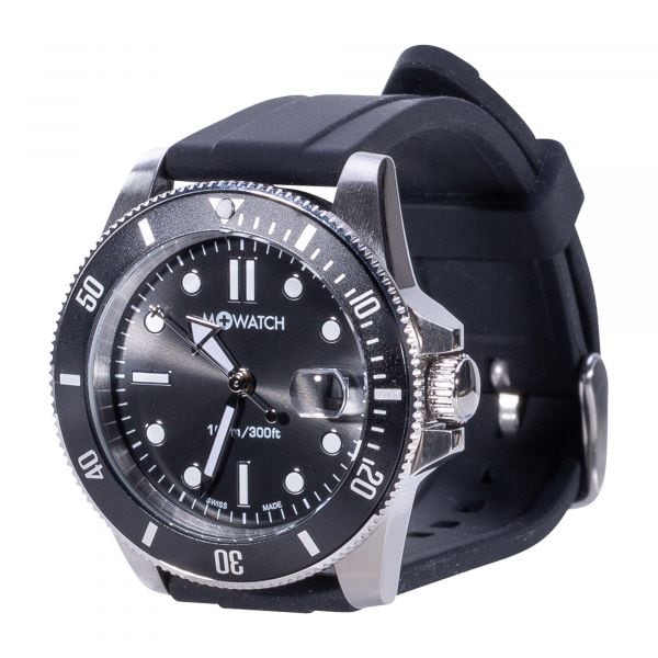 M+WATCH reloj de pulsera Mondaine Aqua Steel 41 negro