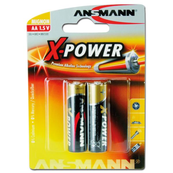Pilas Ansmann Mignon AA X-Power 2 unids