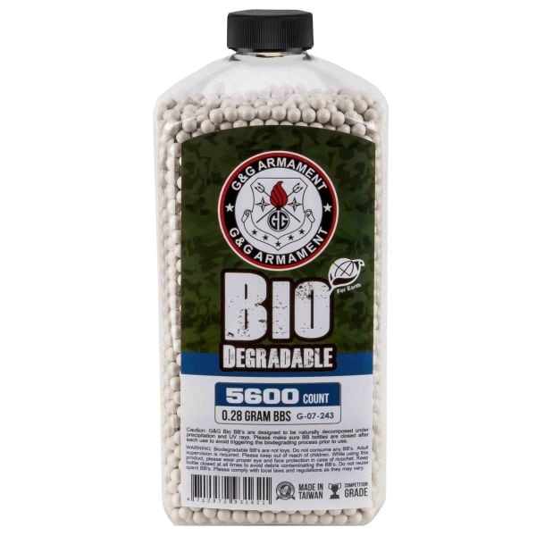 G&G Bio Airsoft BBs 6 mm 0.28 g 5600 uds. blancos