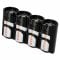 Soporte para baterías Powerpax SlimLine 4 x CR123 negro