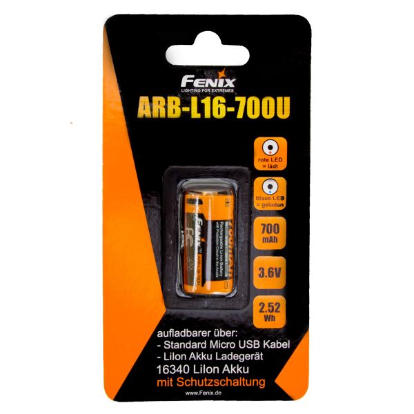 Fenix Li-Ionen batería 16340 ARB-L16-70