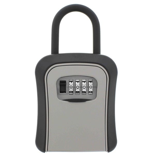 Caja fuerte para llaves con asa gris negro