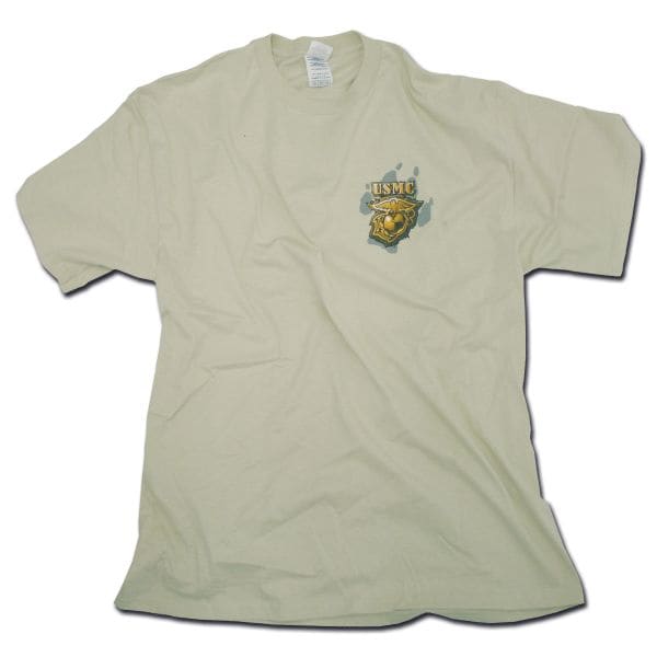 Camiseta USMC Bulldog caqui