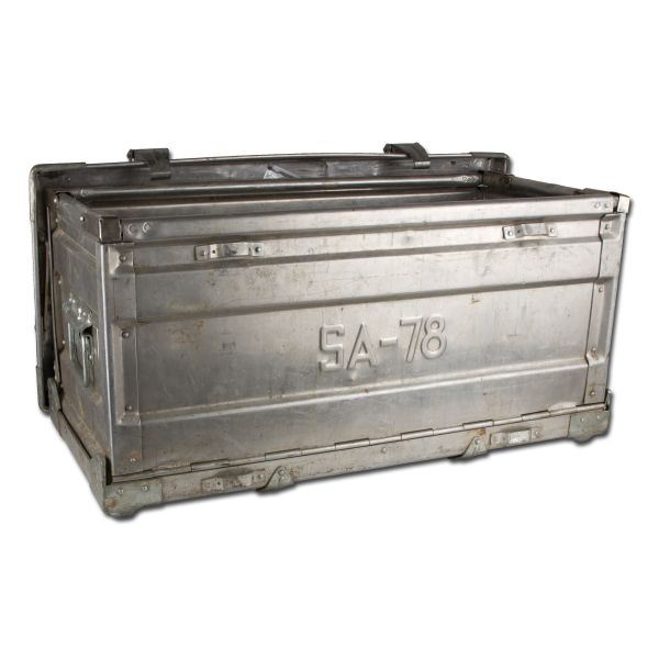 Caja de transporte con agarradores, aluminio, usada