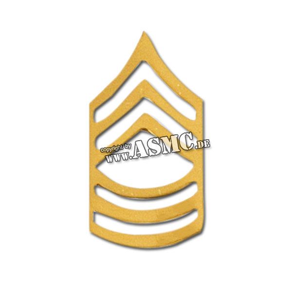 Distintivo metálico de rango US Master Sergeant polished