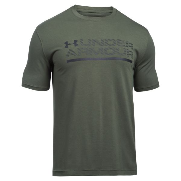 Camiseta Under Armour Wordmark Lock gris verde oliva
