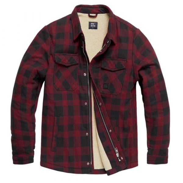 Vintage Industries chaqueta Craft Heavyweight Shirt red check
