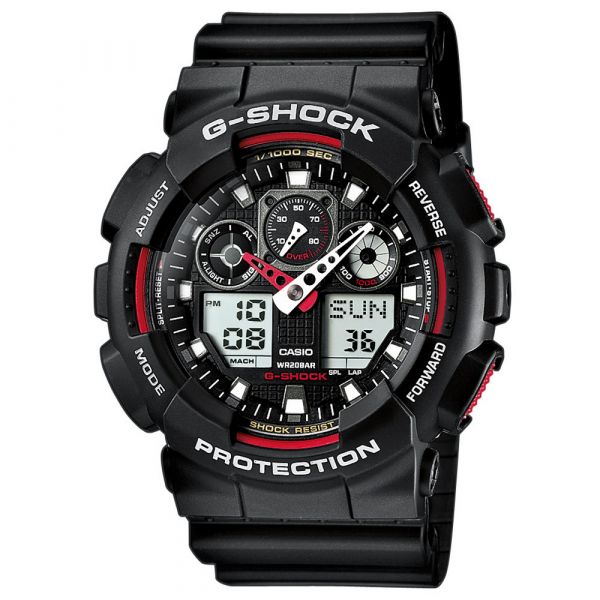 Casio Reloj G-Shock Classic GA-100-1A4ER negro rojo