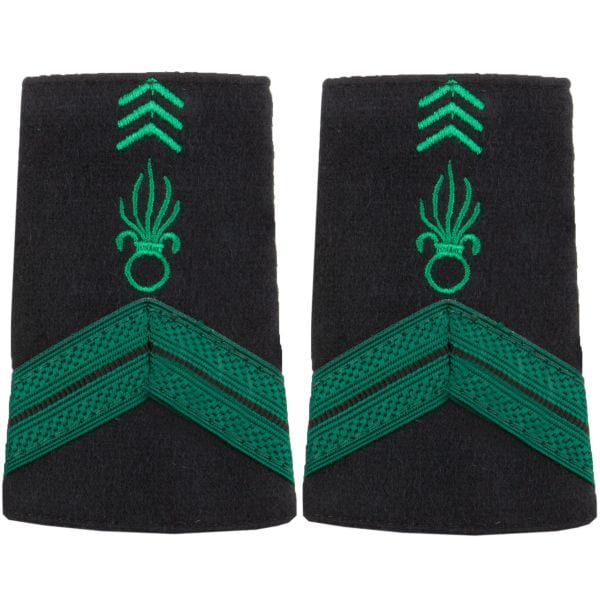 Distintivo de rango Tela Caporal Légion verde-negro