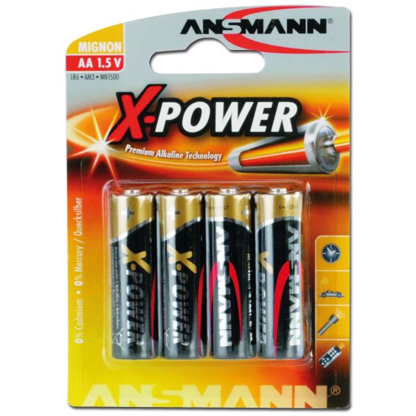 Pilas Ansmann Mignon AA X-Power 4 unidades