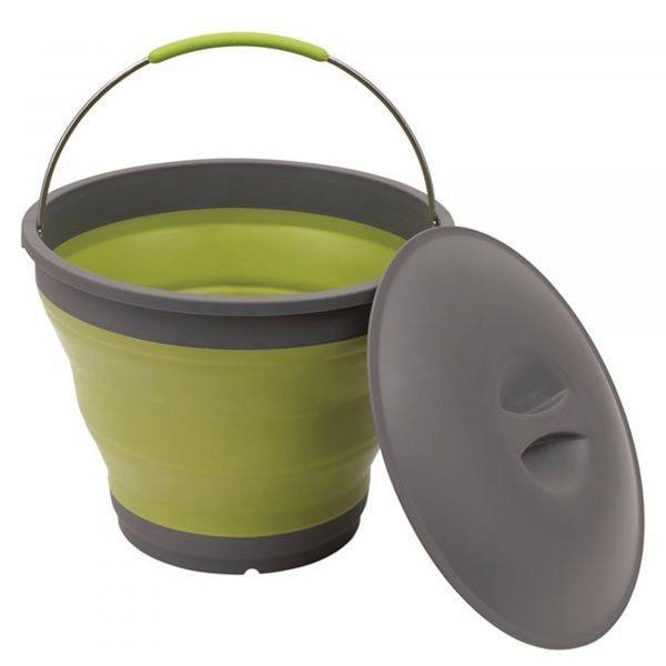 Outwell Cuenco plegable con tapa Collaps Bucket lime green