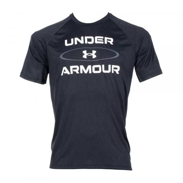 Under Armour Shirt Tech Wordmark Graphic Short Sleeve negra