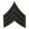 Distintivo de rango US textil Sergeant negro