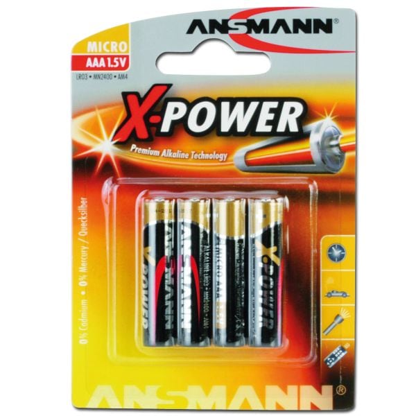 Pilas Ansmann Micro AAA X-Power 4 unids