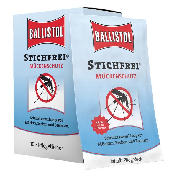 Ballistol Stichfrei Paños contra picaduras caja de 10 u.