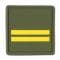 Distintivo de grado Francia Lieutenant verde oliva a colores