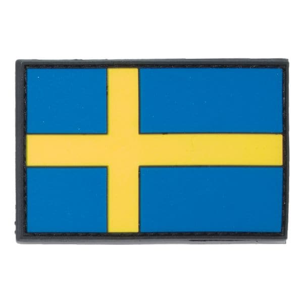 Parche 3D caucho bandera Suecia a colores
