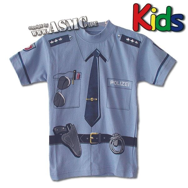 Camiseta para niños Policía azul