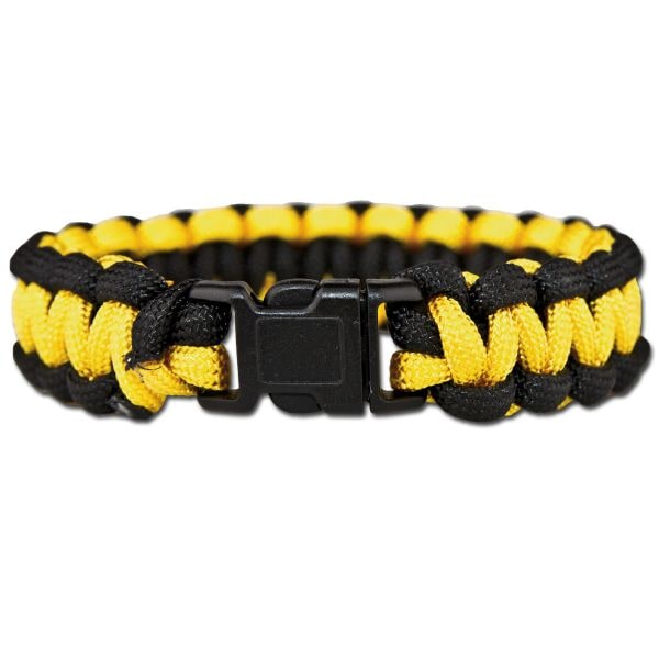 Survival cuerda de paracaídas-pulsera amarillo negro