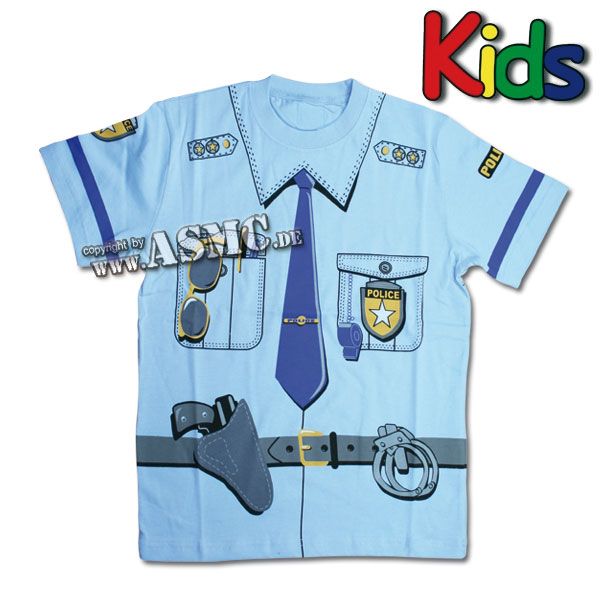 Camiseta Police azul niños