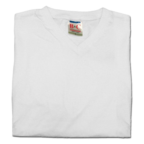 Camiseta escote en V blanca