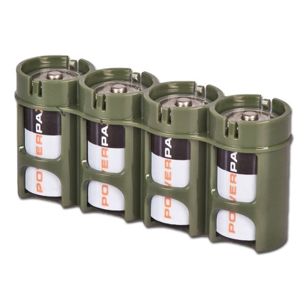 Porta baterías Powerpax 4 x C4 verde oliva