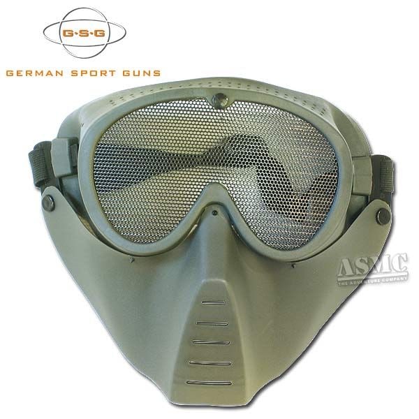 Máscara de protección airsoft GSG verde oliva