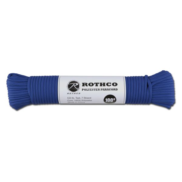 Rothco Cuerda de paracaídas poliéster Type III 550 LB royal azul