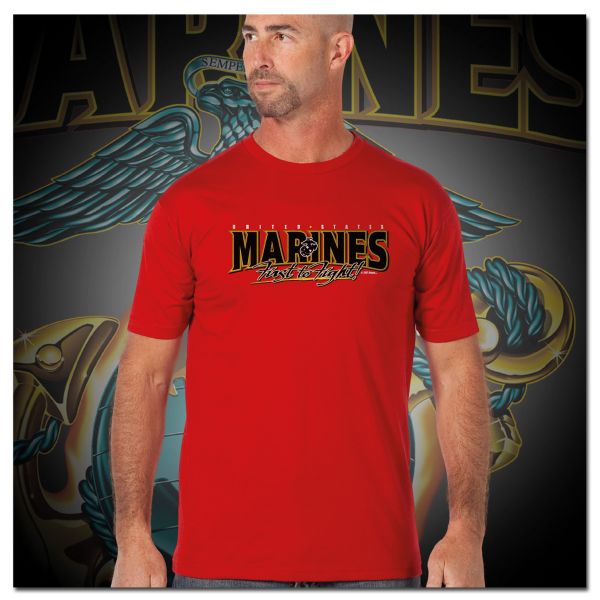 Remera Titanen Marines Globe & Anchor roja