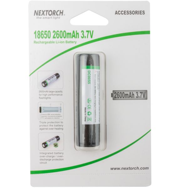 Batería Nextorch 18650 Li-Ion 3.6 V 2.600 mAh