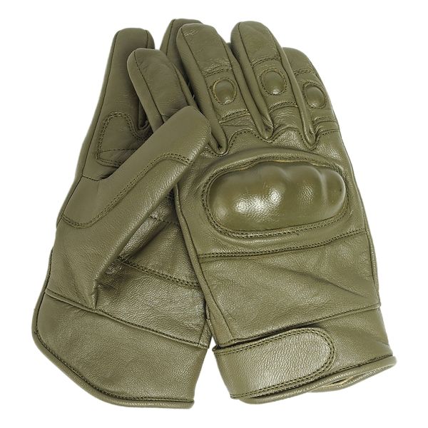 Guantes Tactical Gloves cuero verde oliva