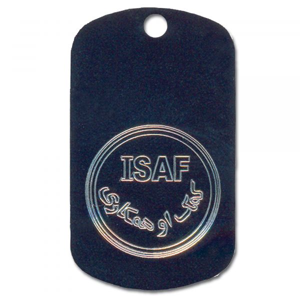 Chapa de identificación con grabado ISAF