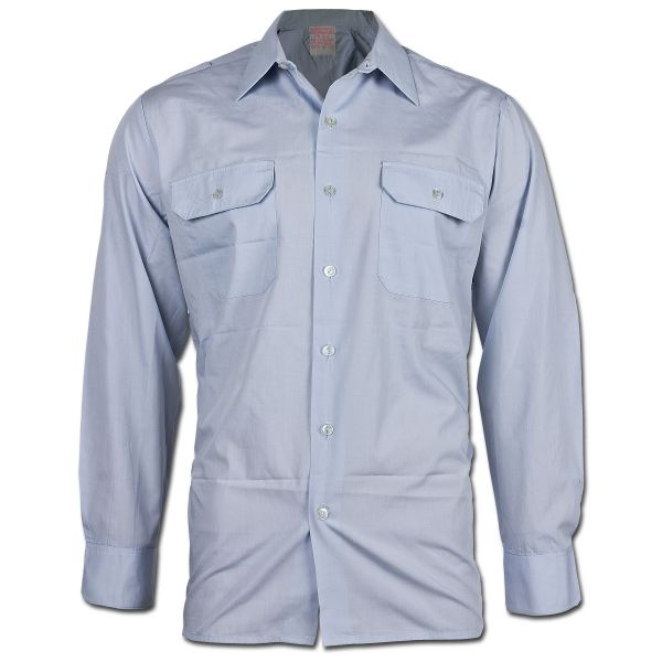 BW camisa de servicio manga larga azul usada