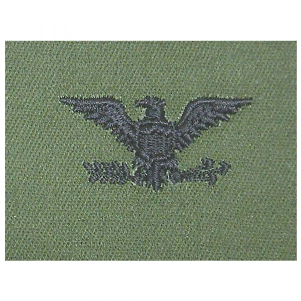 Insignia de rango US Textil Colonel verde oliva izquierda