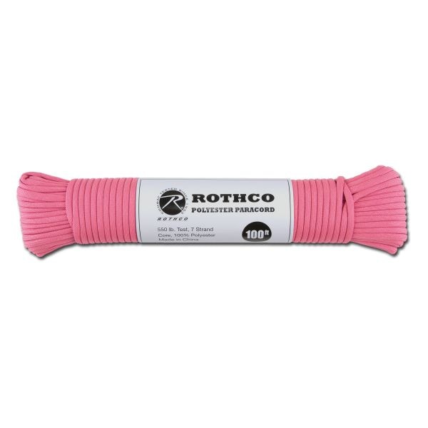 Rothco Cuerda de paracaídas poliéster Type III 550 LB rose pink