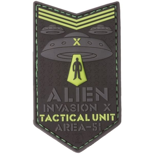 JTG Parche 3D Alien Invasion X File Tactical Unit fosforescente