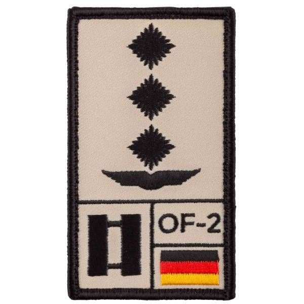 Parche de rango Café Viereck Hauptmann Luftwaffe sand