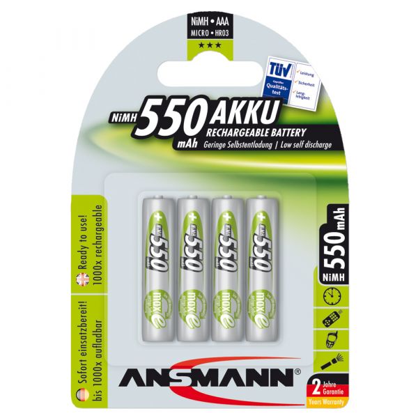 Batería Ansmann NiMH Micro AAA Green-Line - 4 unidades