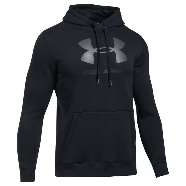 Sudadera Armour Hoodie Rival Fitted Graphic negro
