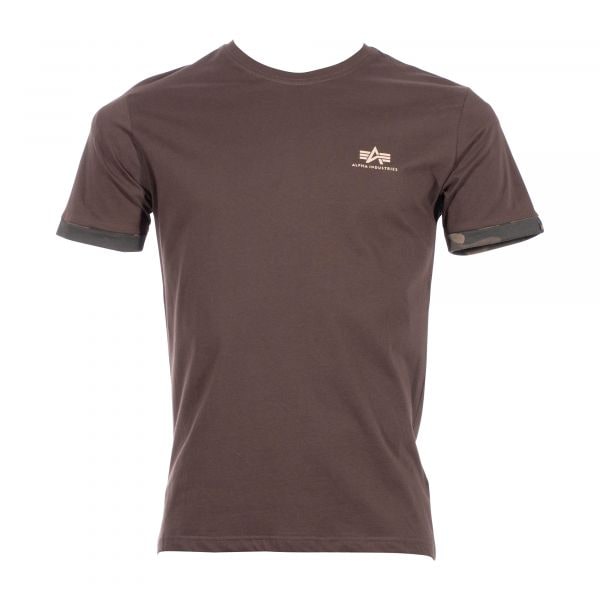 Alpha Industries camiseta Roll-Up Sleeve dark olive camo