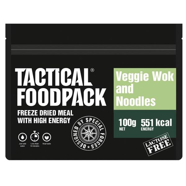 Tactical Foodpack Outdoor Alimento Wok de verduras con fideos