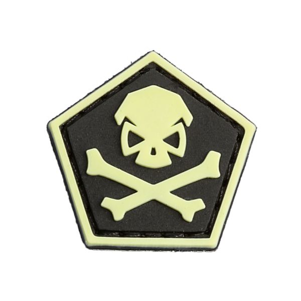 Pipe Hitters Union Patch Pentagon Skull & Bones Ranger Eyes gitd