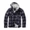 Brandit Chaqueta Lumberjacket Hooded negra gris