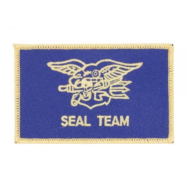 Insignia textil US Seal Team azul color dorado
