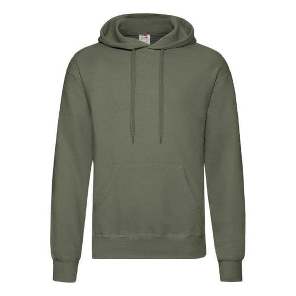 Fruit of the Loom jersey c/ capucha Classic Hooded oliva