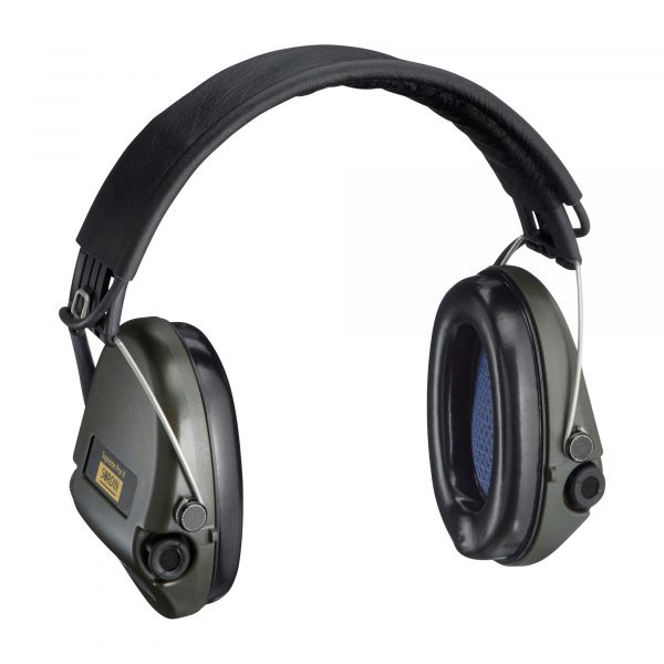 Sordin Protección auditiva activa Supreme Pro-X Leder oliva