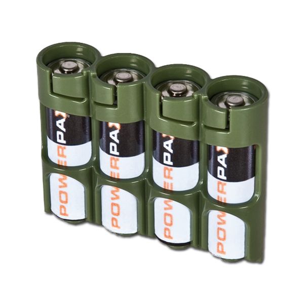 Porta baterías Powerpax SlimLine 4 x AA verde oliva