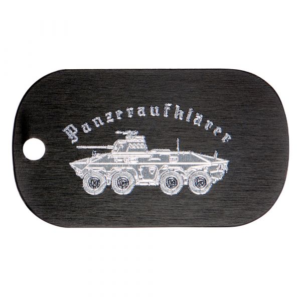 Chapa de identificación con grabado Panzeraufklärer